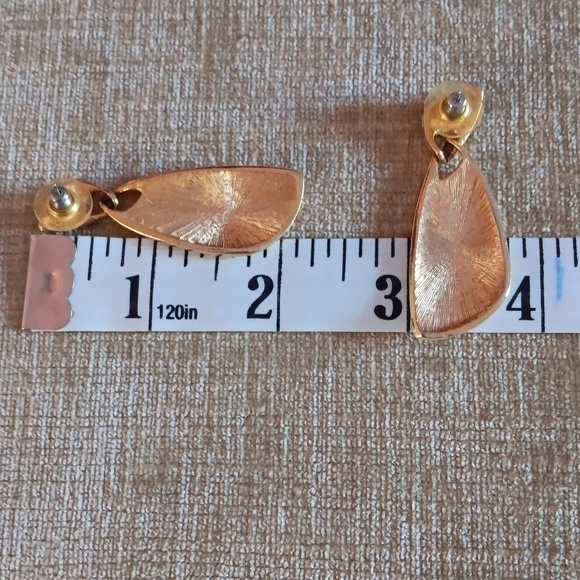 Gold Tone Jewel Tone Enamel Earrings - Picture 3 of 8